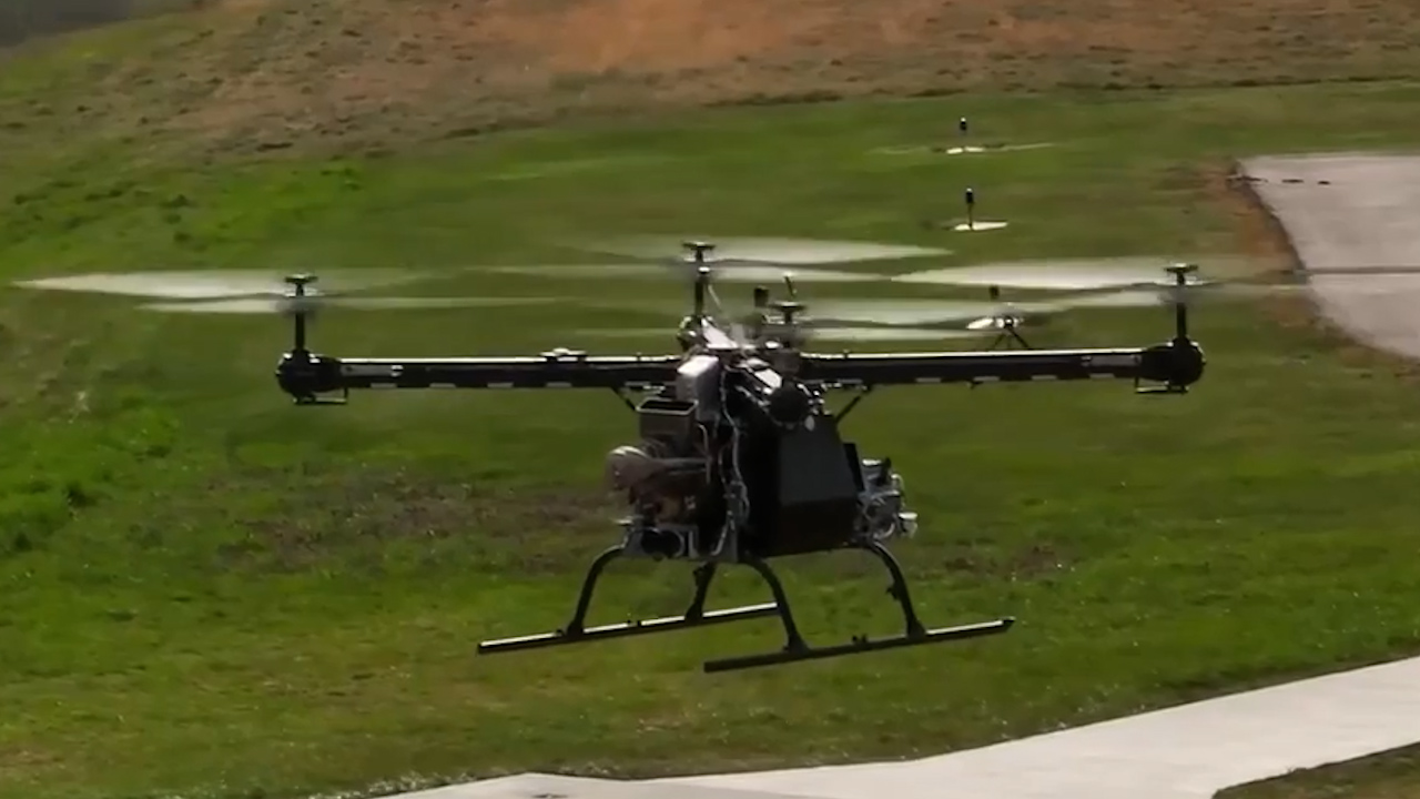 The KARGO UAV resupply drone could be used to transport equipment to troops on the ground (Picture: Kaman).
