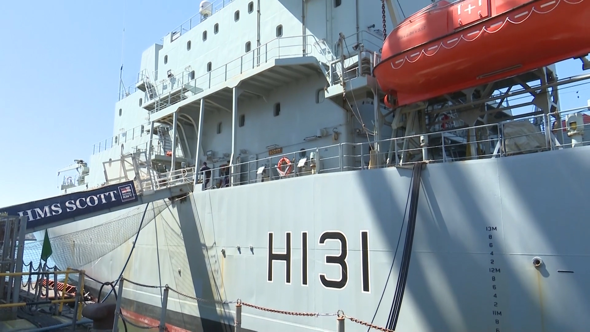 HMS Scott is the Royal Navy’s only deep-water survey ship and the the largest ocean survey vessel in Western Europe.