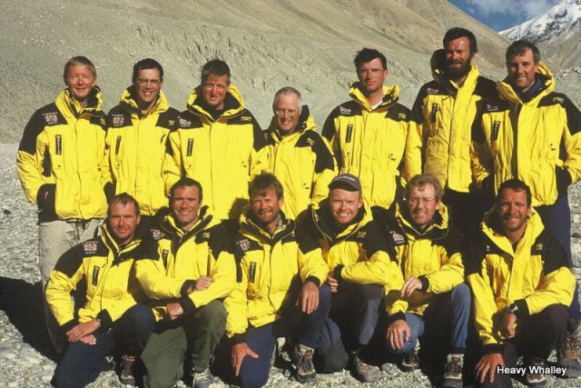 The team taking on Everest in 2001 (Picture: Heavy Whalley).