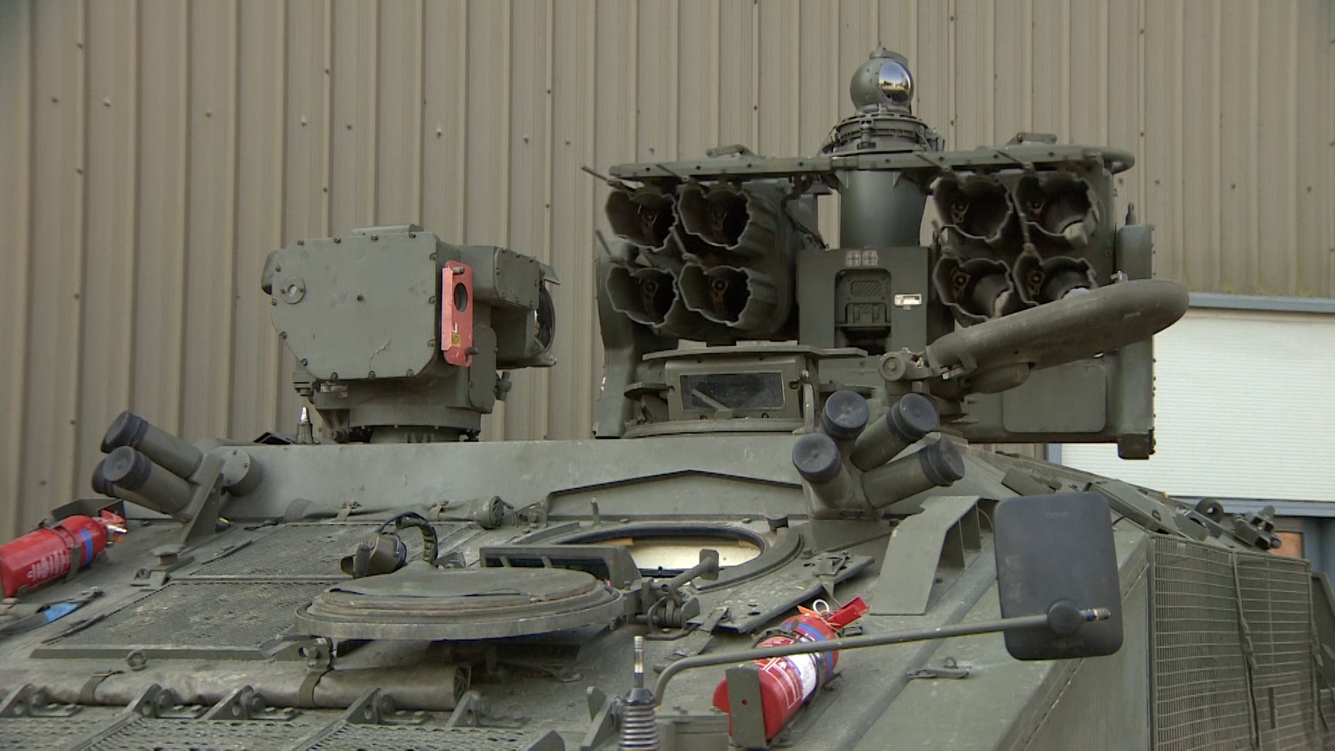 The top of a Stormer vehicle which can be used to transport the STARStreak high velocity missile.