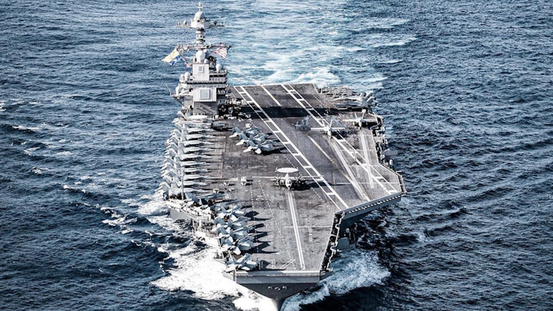 The world’s largest warship sails alongside NATO Allies, USS Gerald R Ford 18112022 CREDIT NATO