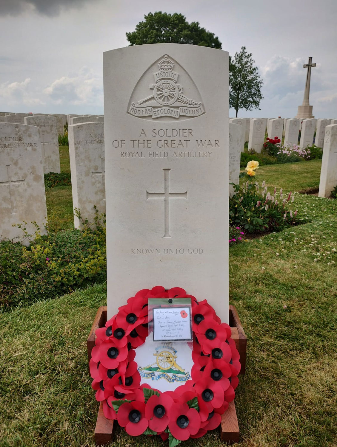 The new headstone will be installed over the grave by CWGC CREDIT Crown Copyright