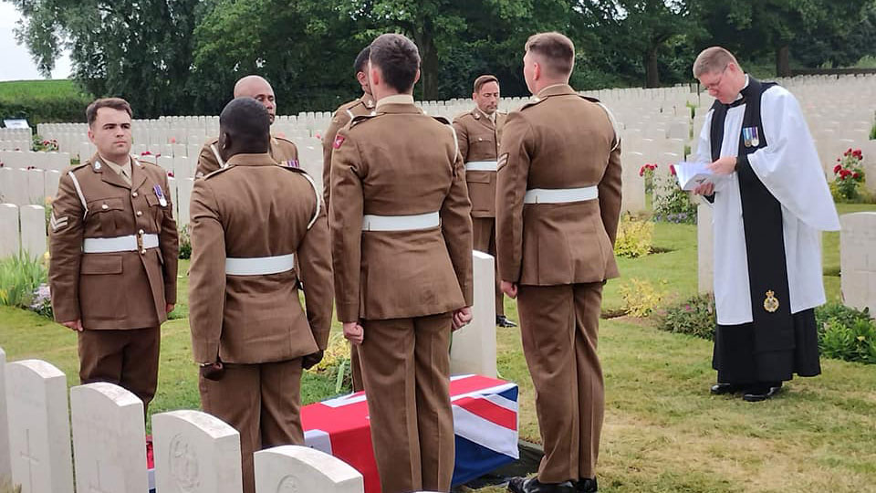 The service was conducted by the Revd Roger Grafton CF, Chaplain to 14th Regiment Royal Artillery CREDIT Crown Copyright