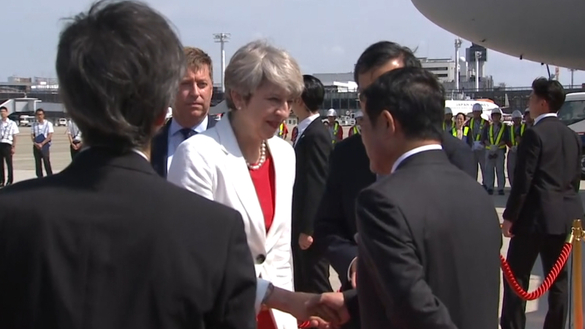 Theresa May Arrives Japan