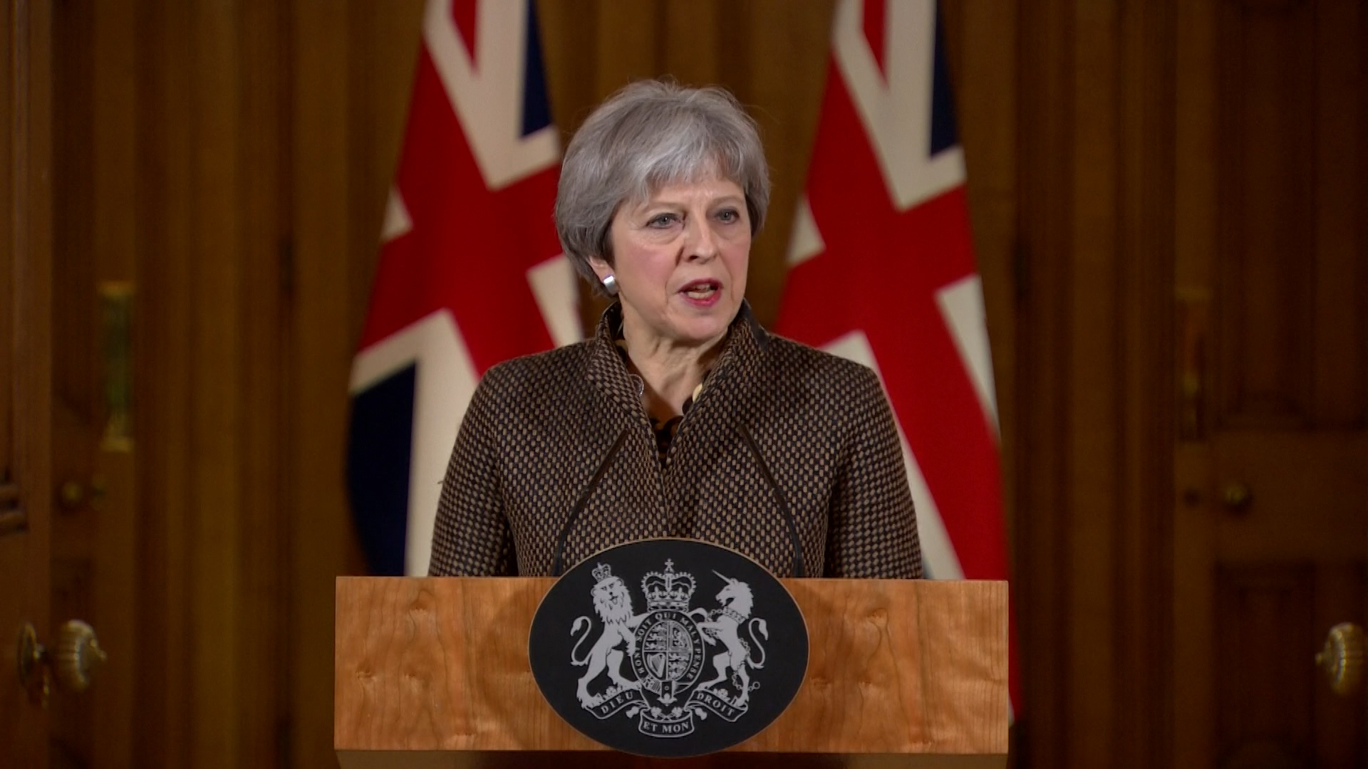 Theresa May said there was "no practicable alternative" to the strikes.