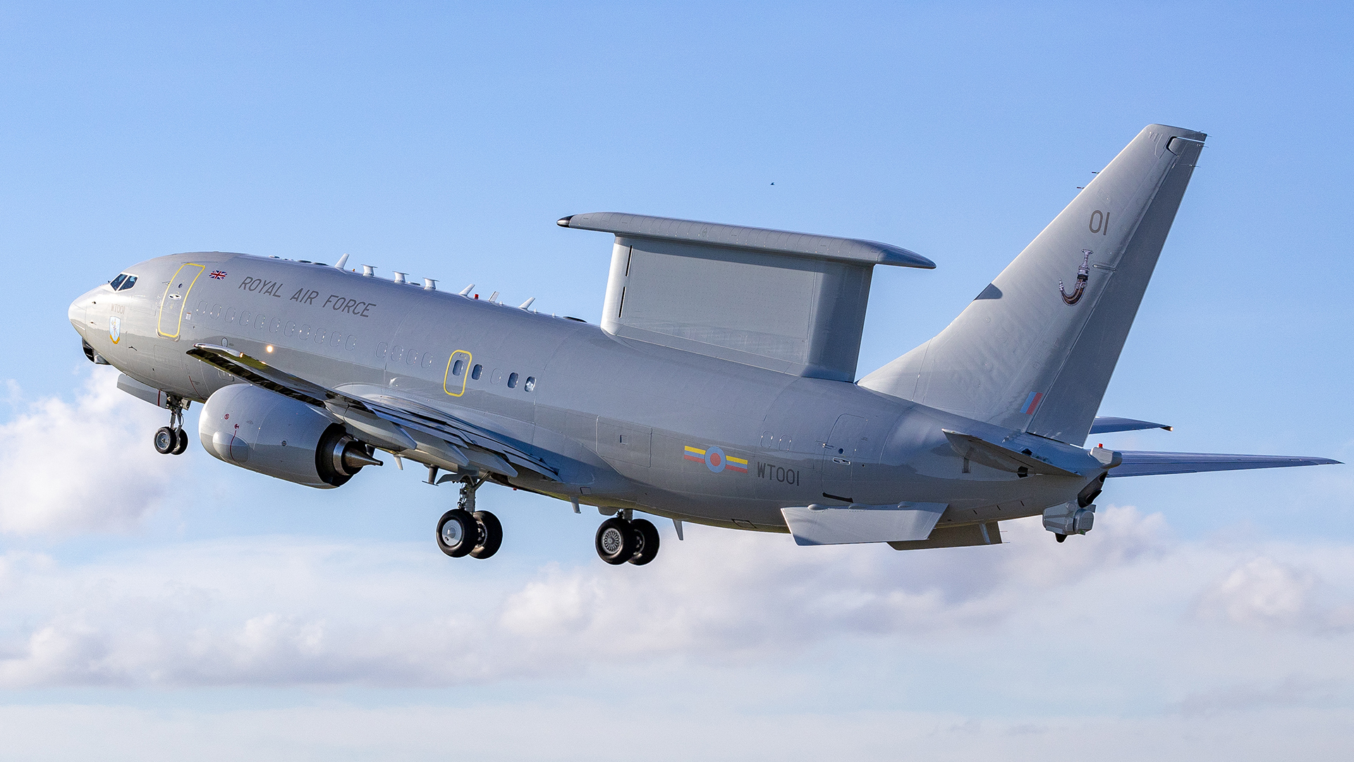 This Wedgetail AEW Mk1 was the first to be painted in RAF livery