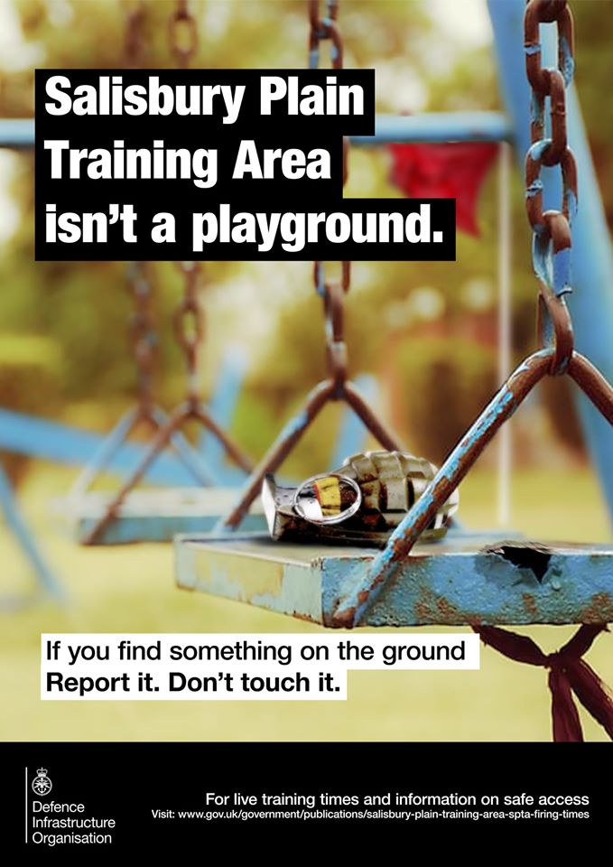 One of the posters used to publicise the "The Training Area Isn't..." campaign (Picture: Defence Infrastructure Organisation).