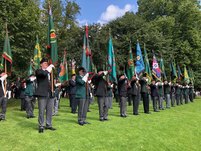 Thousands of veterans at service commemorating op banner 50th anniversary Credit BFBS 170819