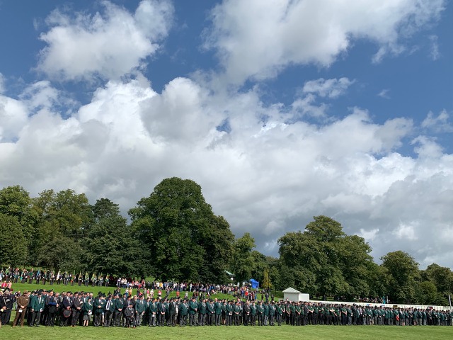 Thousands of veterans at service commemorating op banner 50th anniversary Credit BFBS 170819