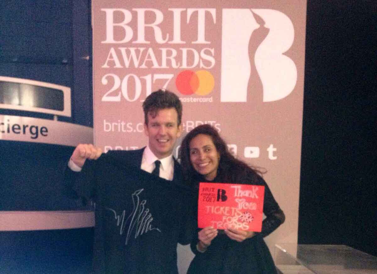 Tickets For Troops Brit Awards 2017 Winners CREDIT BFBS