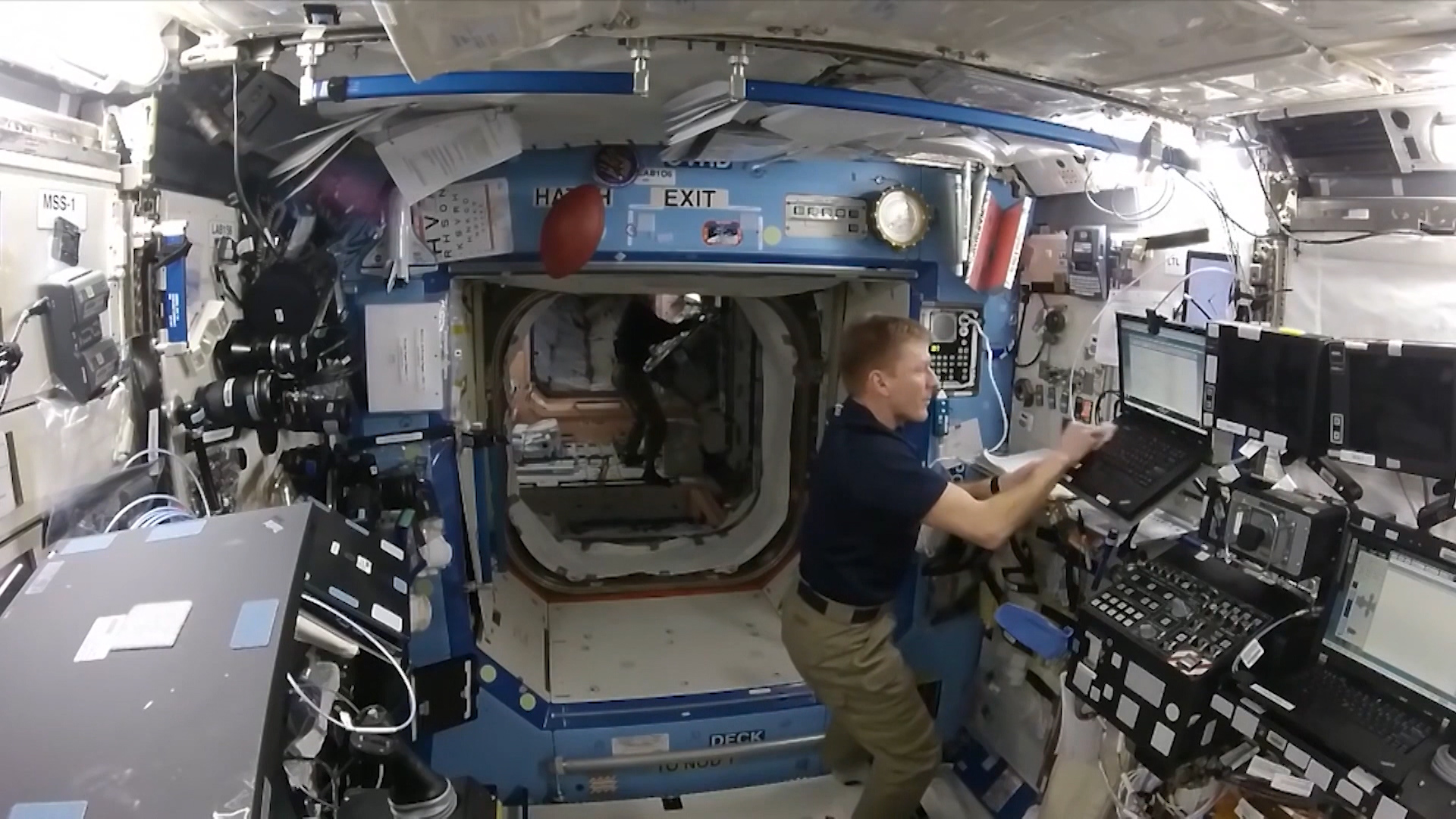 Tim Peake on the Space station Date unknown CREDIT NASA