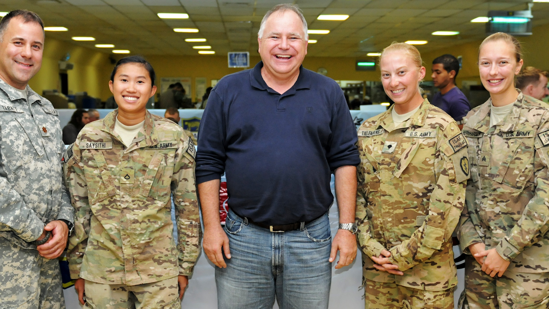Tim Walz stands with US personnel Kandahar Airfield 09102011 CREDIT US Def Dept