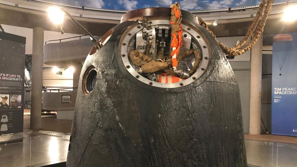 Tim Peake Capsule Exterior Credit BFBS Cherry Casey