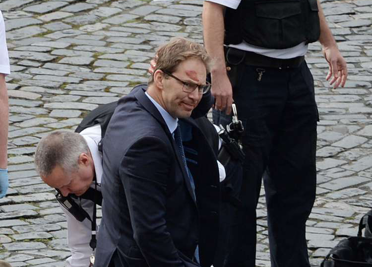 Tobias Ellwood after the Westminster terror attack