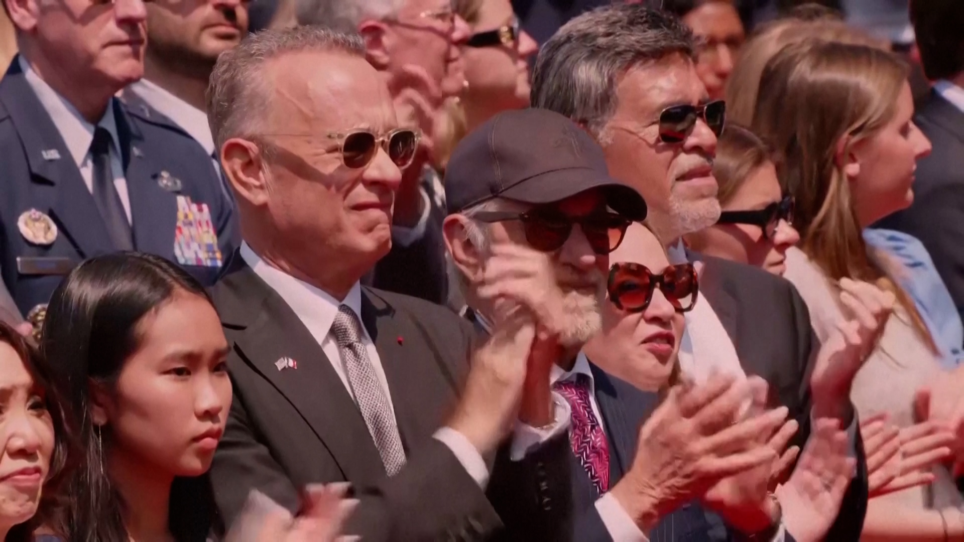 Tom Hanks tearful WW2 D-Day veterans American cemetery 060624 CREDIT REUTERS