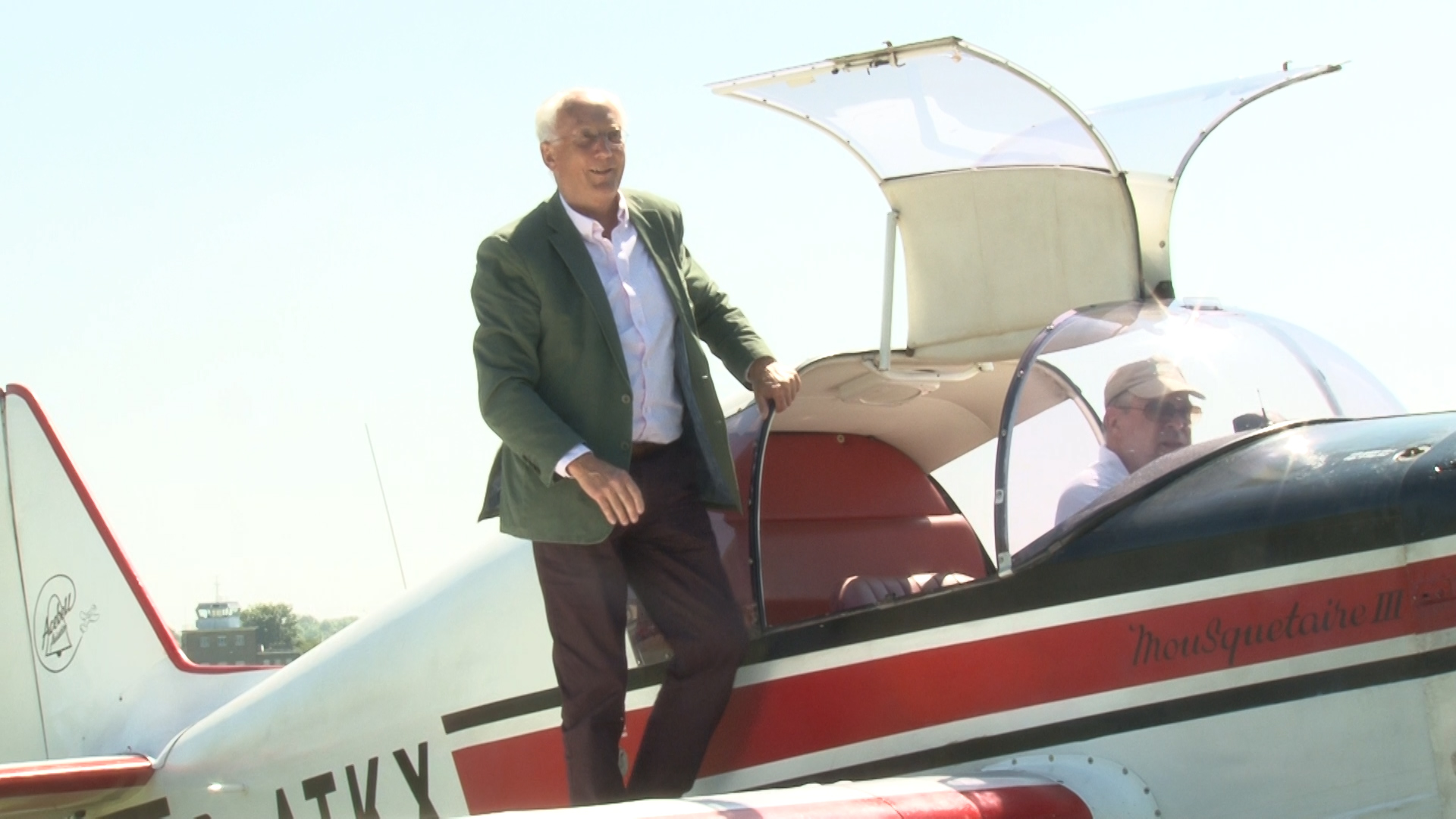 Tim Prince, founding member of RIAT, was able to take a ride in the only plane at the event.