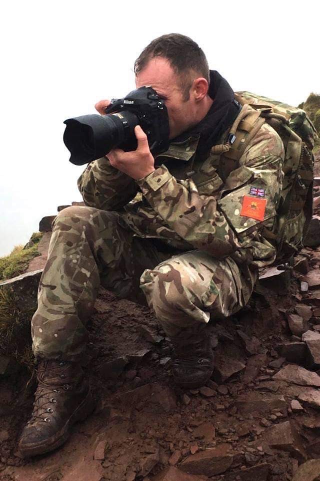 Cpl Tom Evans, Army Photographer. Credit: Sgt Rupert Frere, Crown Copyright