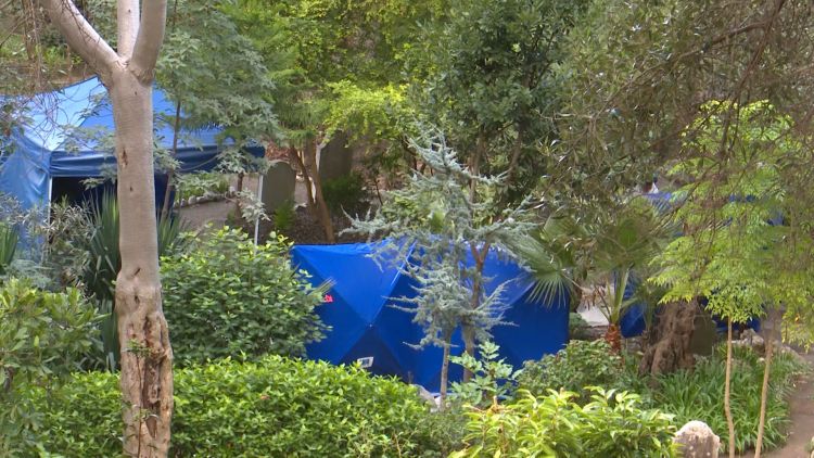 Trafalgar Cemetery in Gibraltar during Simon Parkes investigation