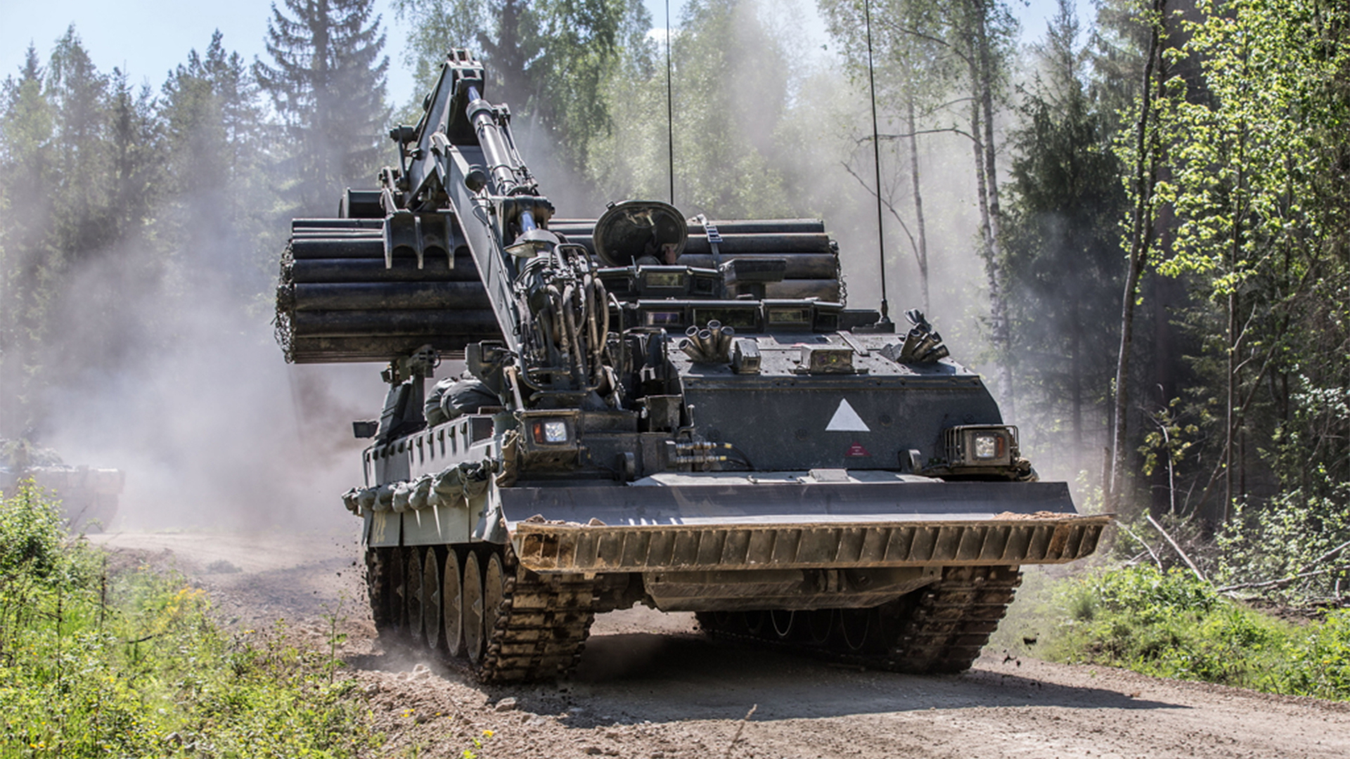 A Trojan armoured engineer vehicle on Ex Spring Storm in Estonia
