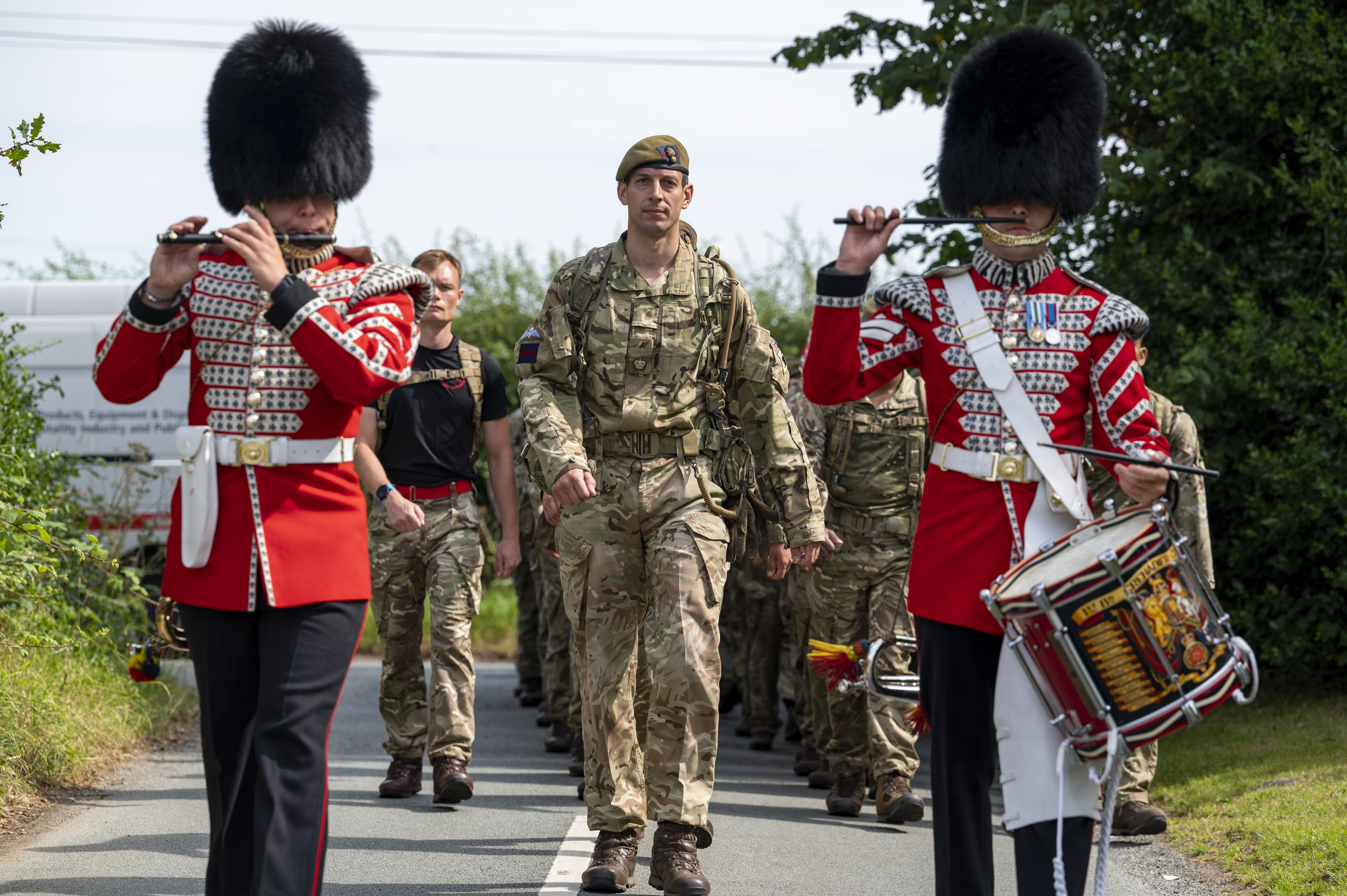 Troops from Inkerman Company Grenadier Guards learn more about their history on a 150 mile journey to Royal Oak (Picture: British Army).