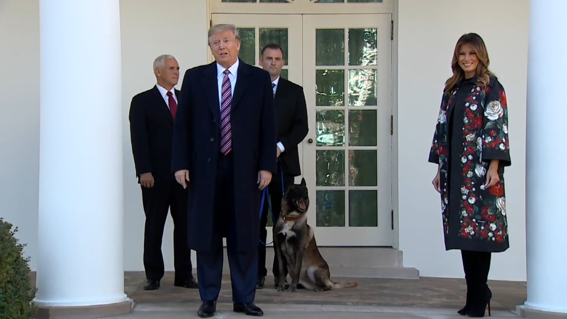 Conan was presented to reporters in Rose Garden.