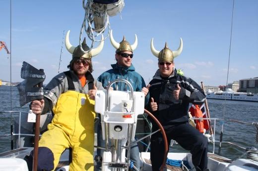 Chris and his two crew mates (Image: Turn to Starboard)