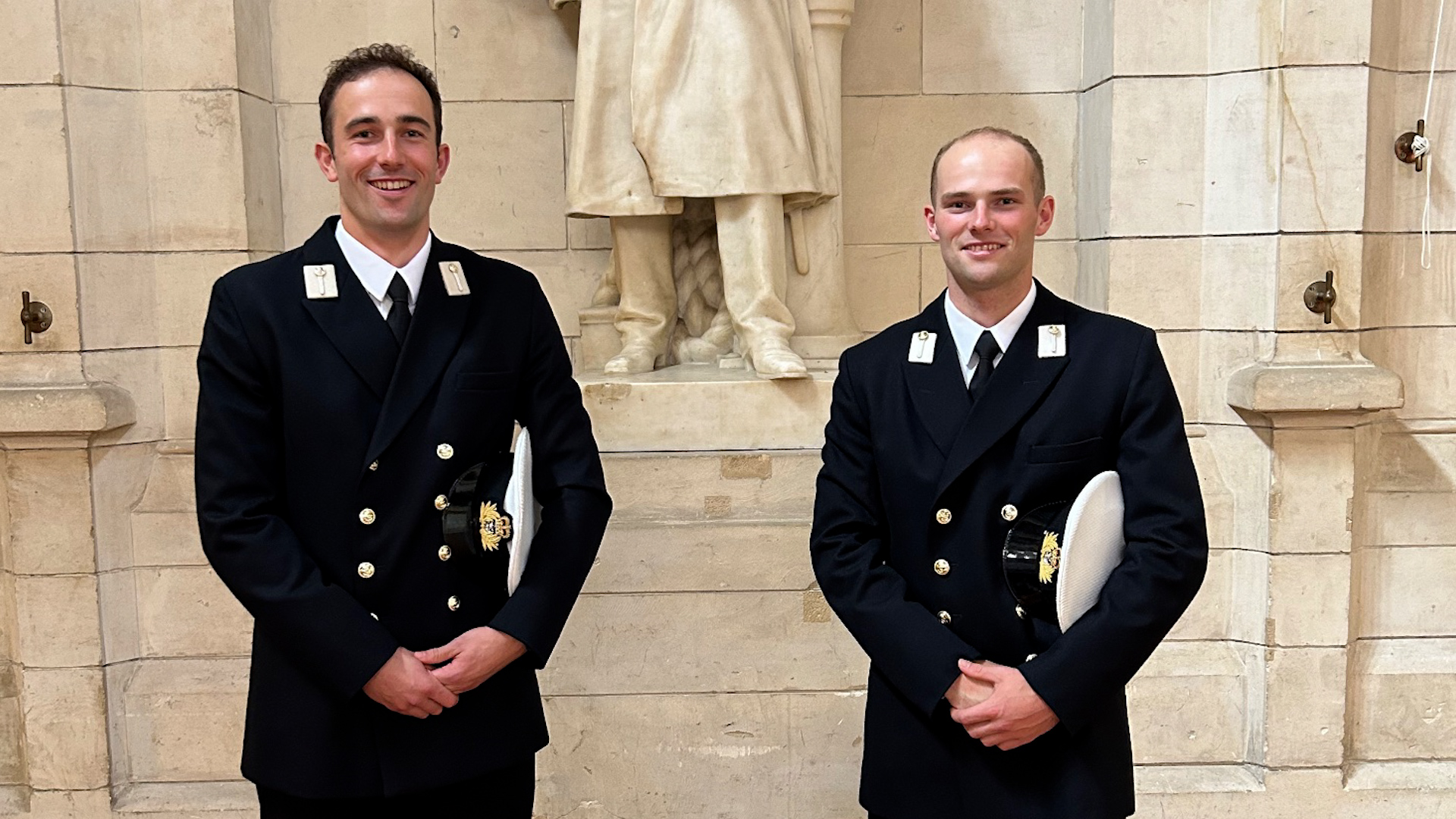 Two brothers passing out from the Britannia Royal Navy College in Dartmouth together 110823 CREDIT Britannia Royal Navy College