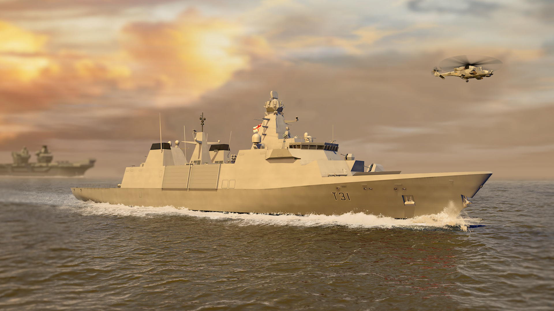 Type 31 frigate concept drawing