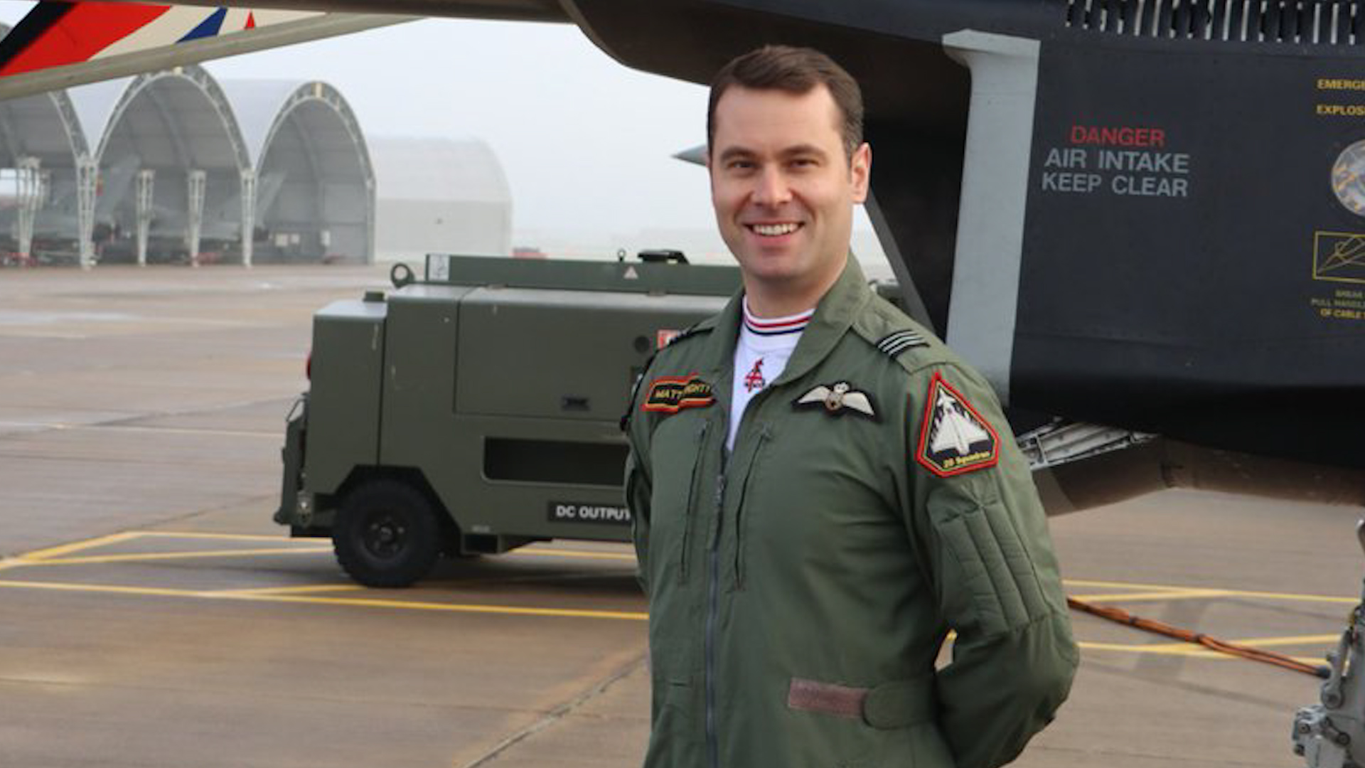 Typhoon Display Pilot Flt Lt Matthew Brighty for 2023 season