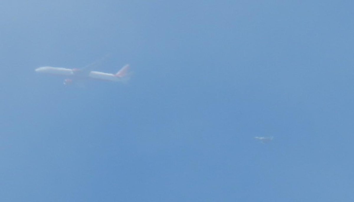 Typhoon escorting Air India flight