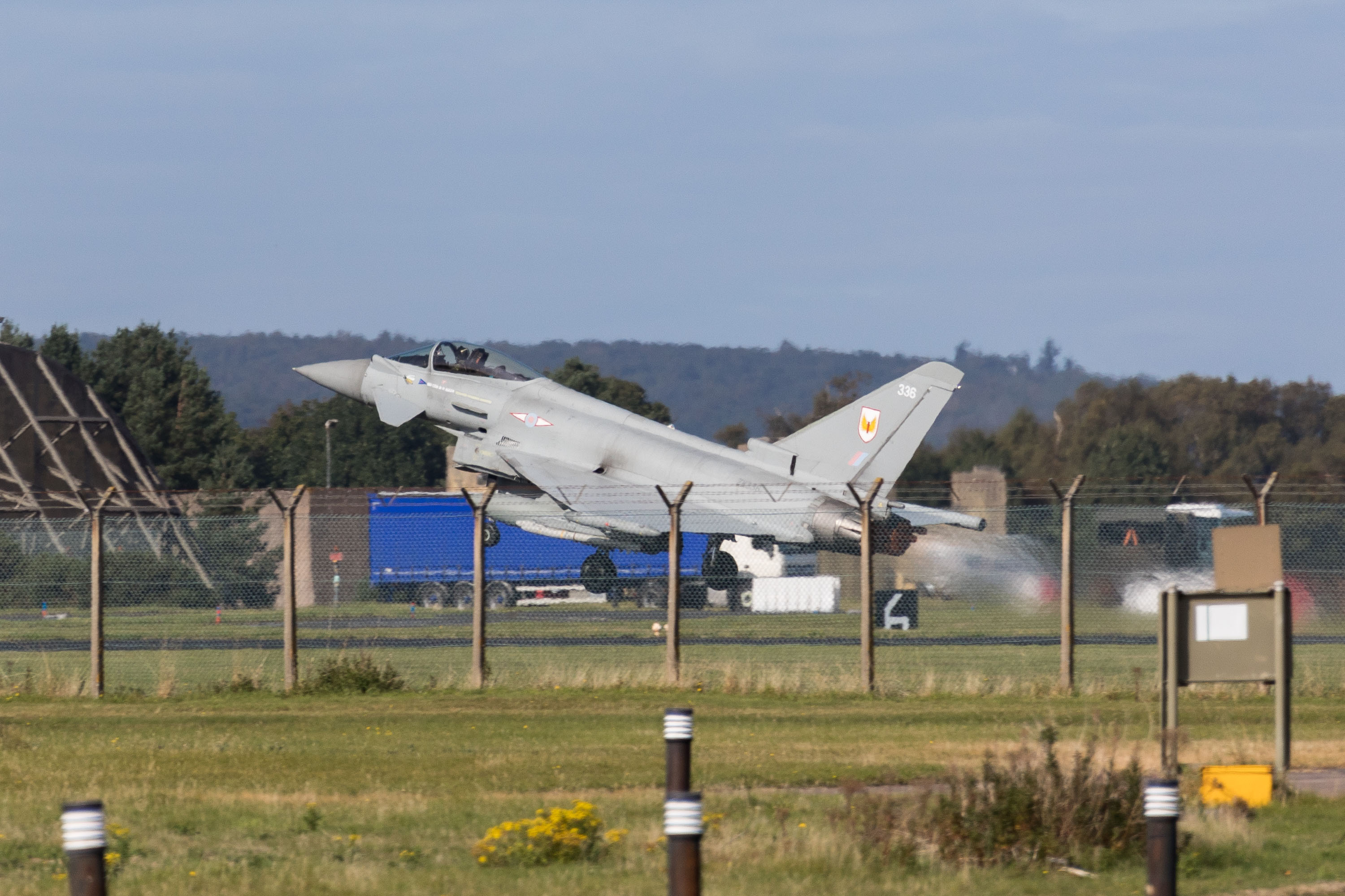 Typhoon fighters RAF Lossiemouth scrambled to intercept a Russian aircraft over North Sea 17092020 CREDIT RAF