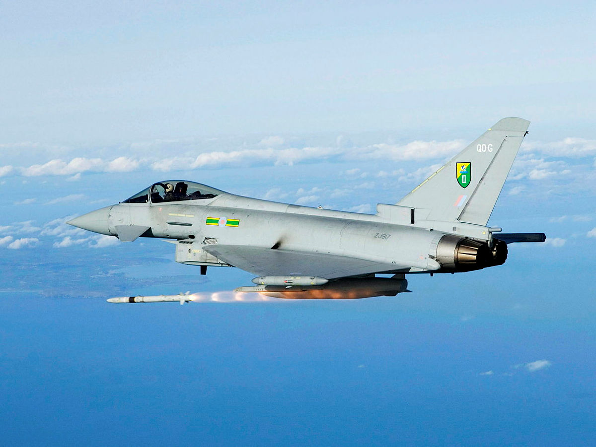 RAF Typhoon firing ASRAAM missile in 2008