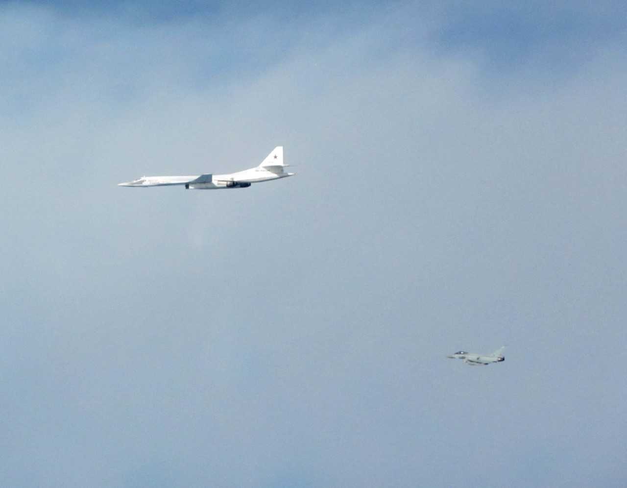 Typhoon monitoring Russian bomber (Picture: MoD).