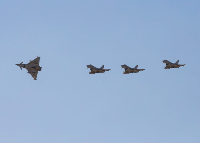 British typhoons arrive in Oman (Credit: Crown Copyright)