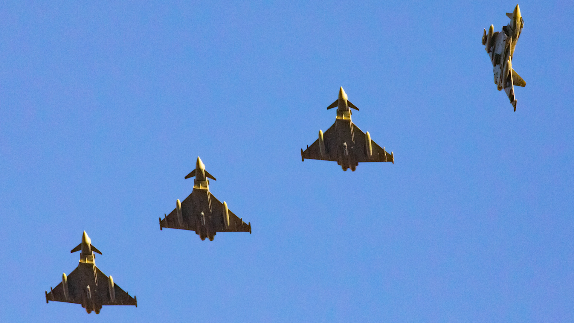 Typhoons from 29 Squadron in Spain on an air exercise with NATO allies and partners 30112023 CREDIT RAF