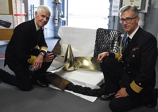 Vice Admiral Sir Alan Massey and Captain Matthias Schmidt