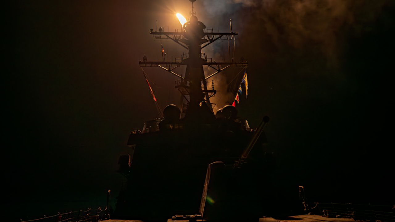 US Central Command launched Tomahawk Land Attack Missiles against rebel targets in Yemen (Picture: US Central Command).
