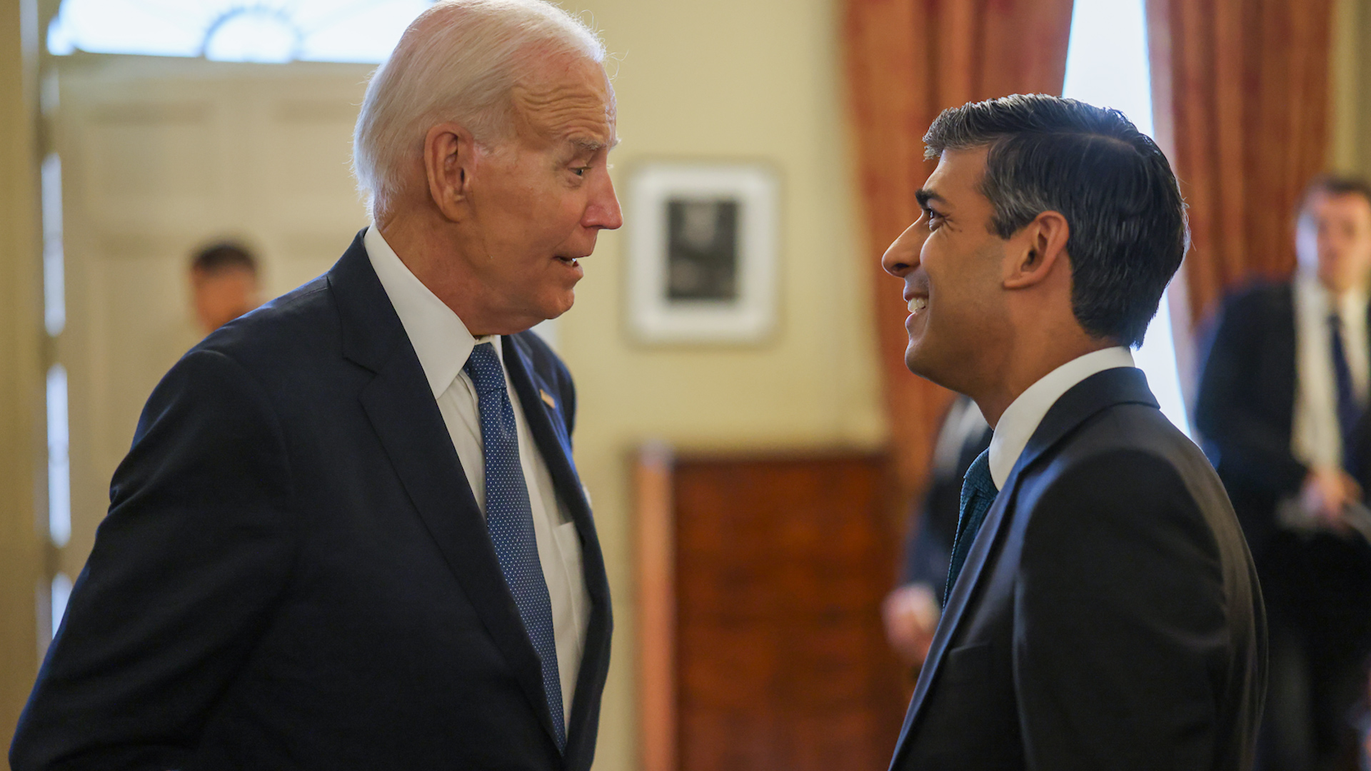 U.S. President Joe Biden visits No10 Downing Street to meet with PM Sunak 10072023 CREDIT No10