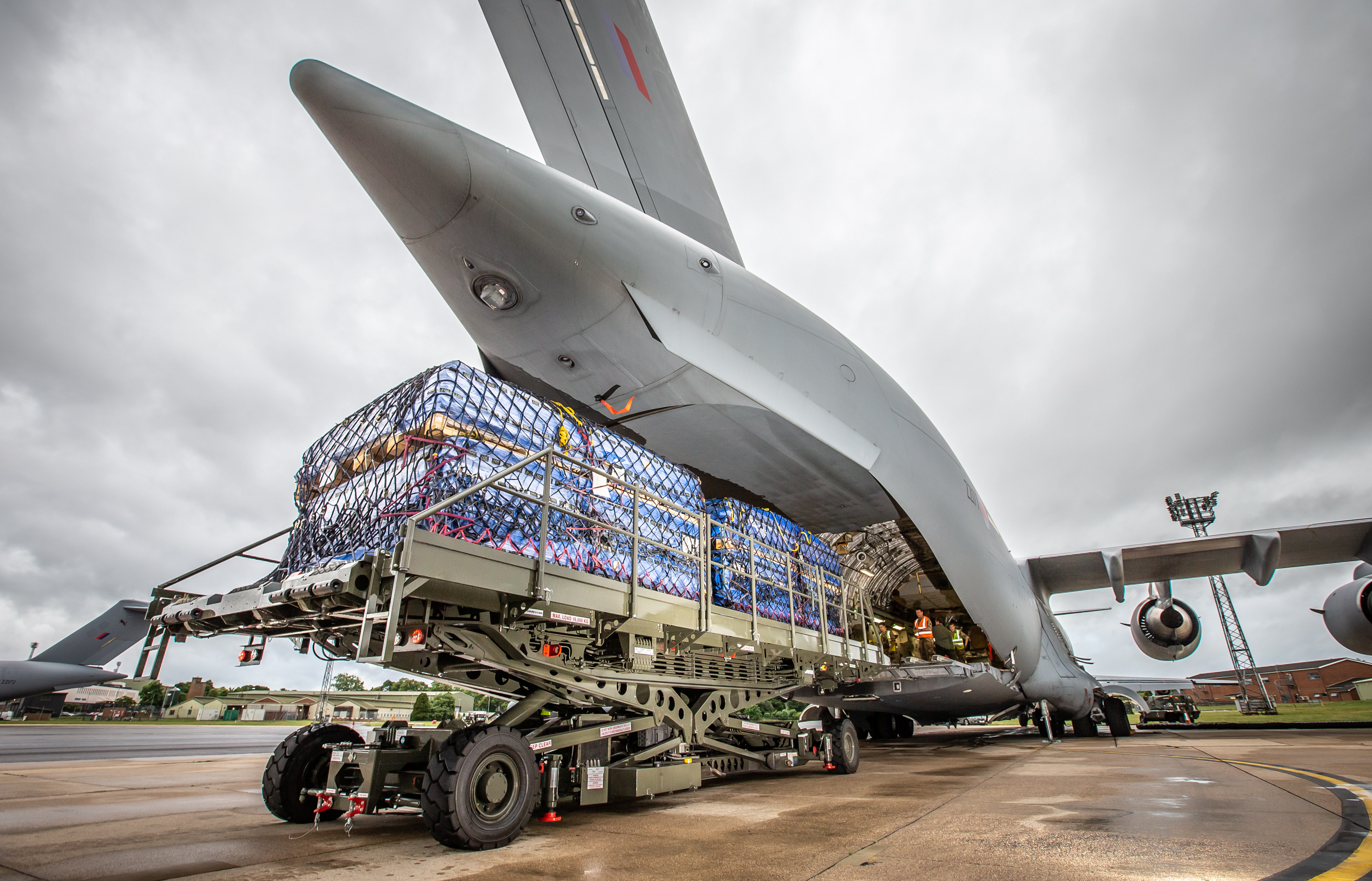 UK Aid for Africa Accra, C17 at RAF Brize Norton 27062020 CREDIT MOD
