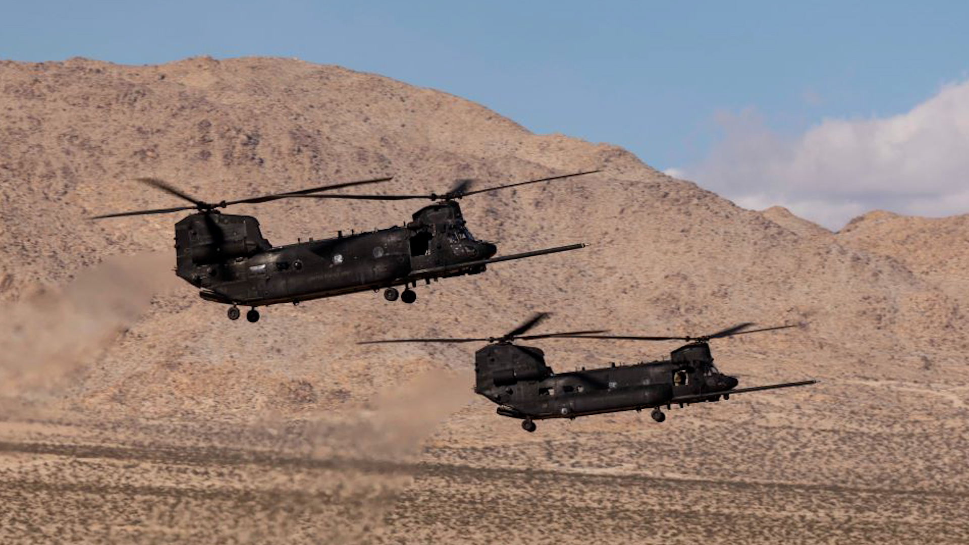 UK Rangers Chinooks alongside US Special Operations Forces first time, California Mojave Desert 10112022 CREDIT MOD