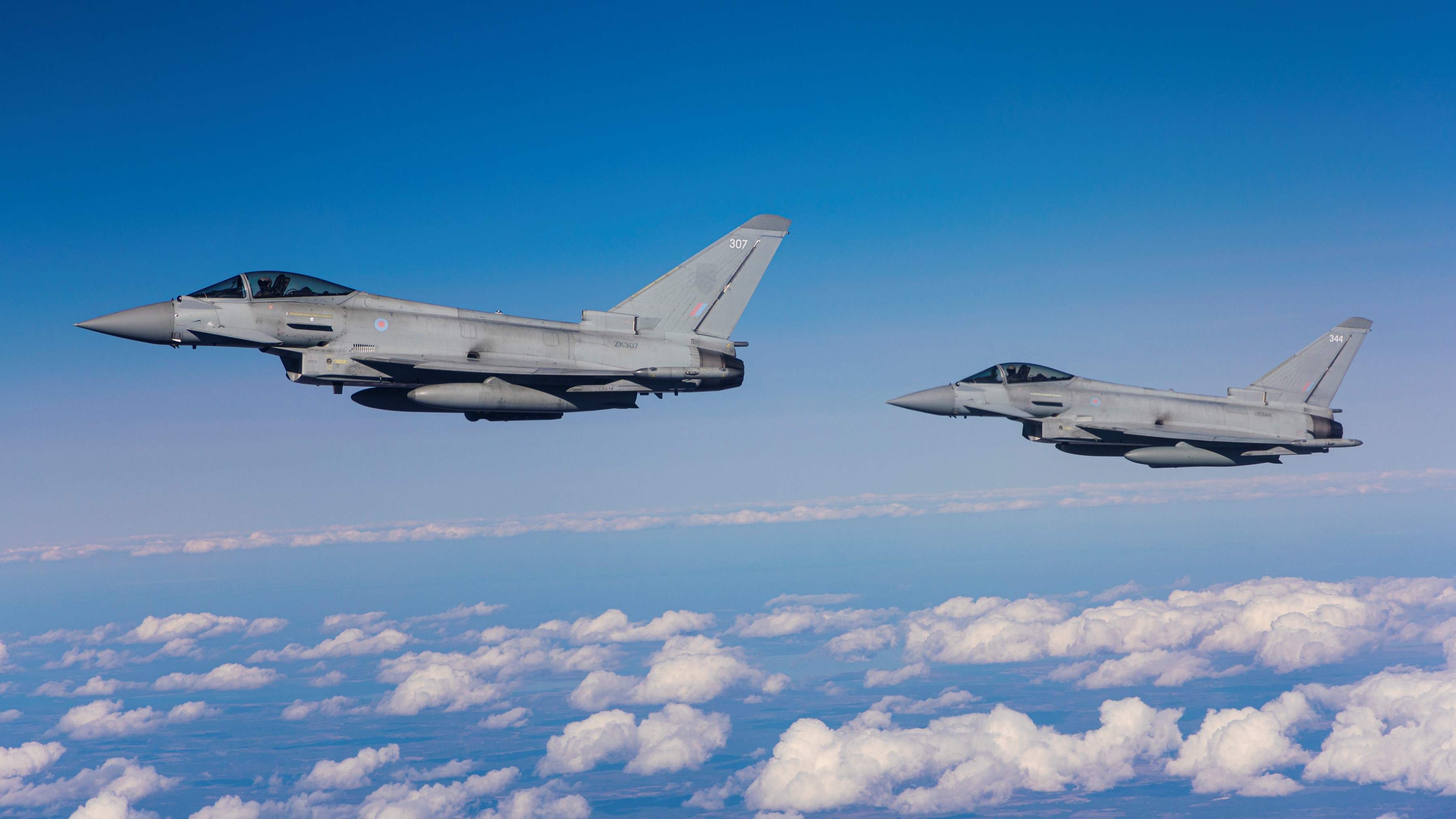 RAF Typhoons during a NATO-led exercise over Estonia