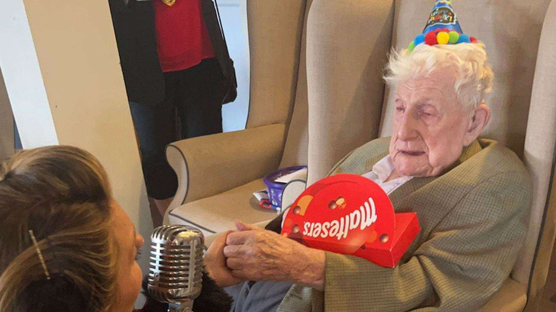 UK's oldest man and veteran Donald Rose celebrating his 110th Birthday