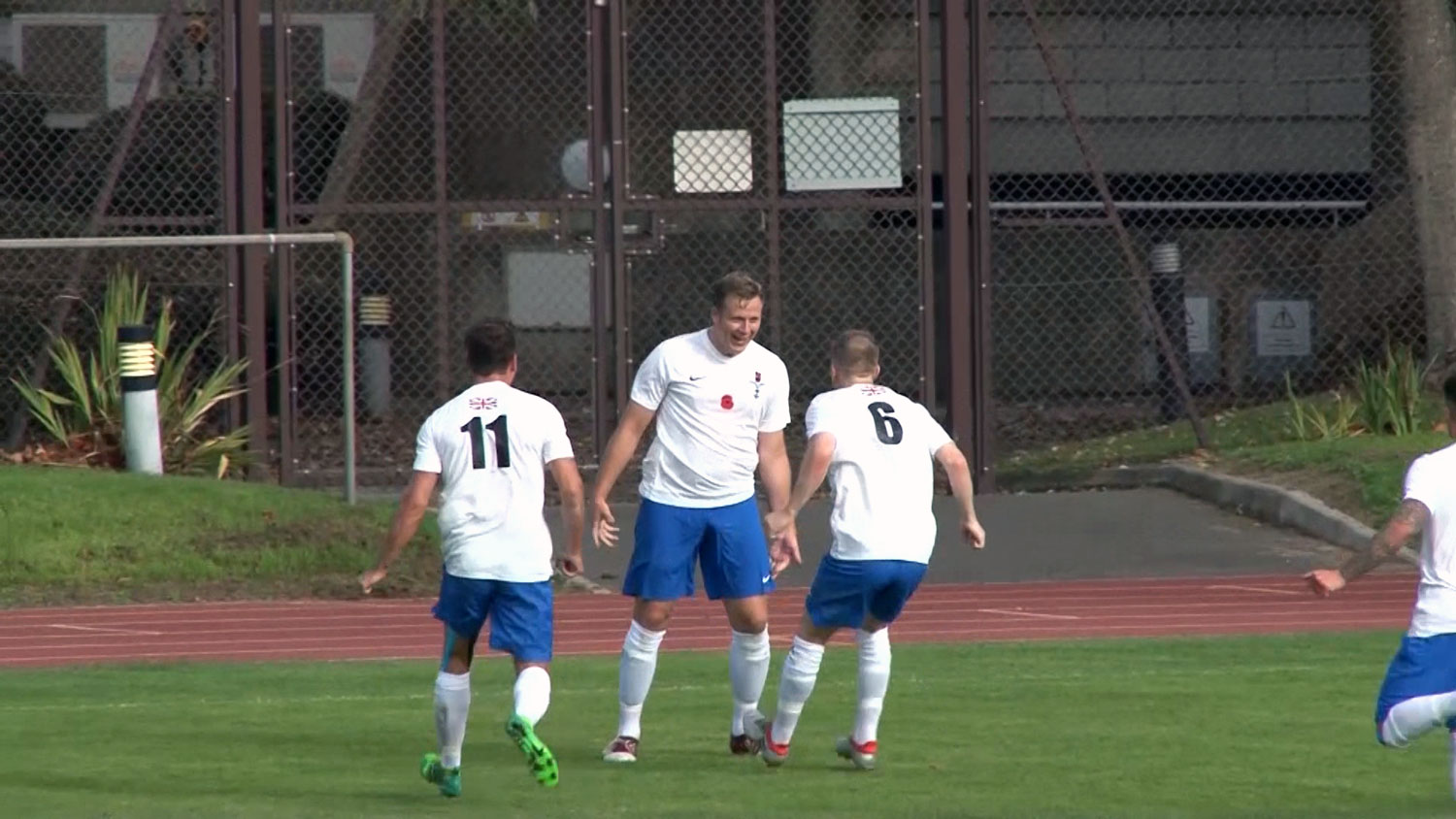 UK military footballers vs France, 2017