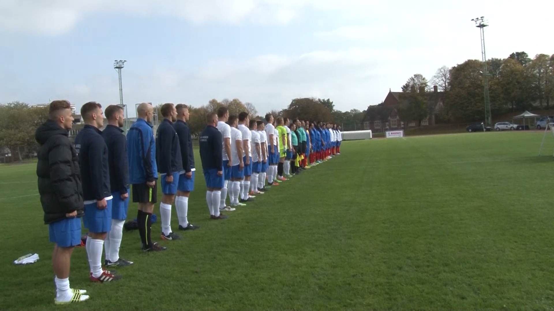UK military footballers vs France, 2017