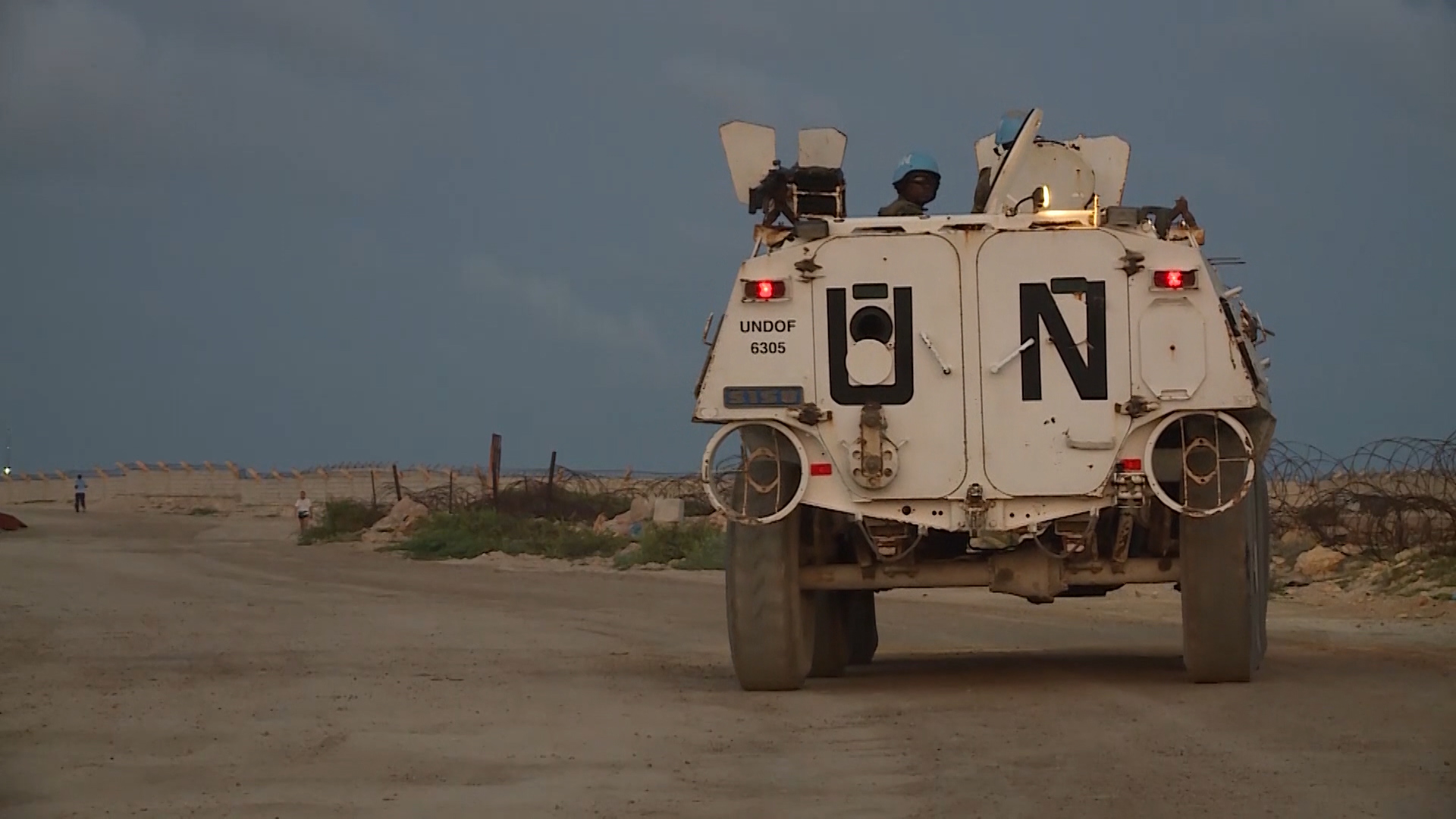 UN armoured vehicle in Somalia. 