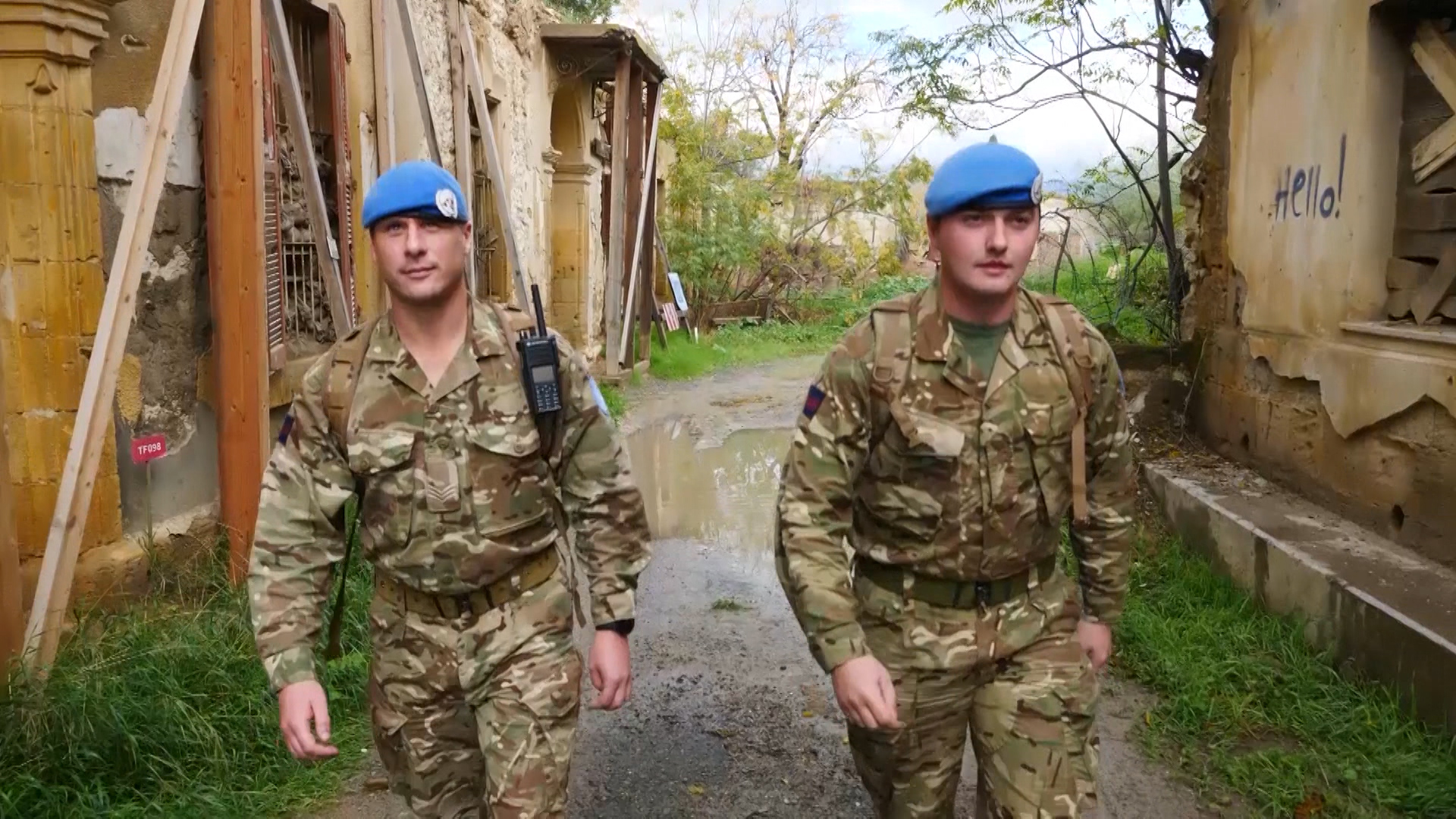British troops in Nicosia, Cyprus, on a UN peacekeeping mission.