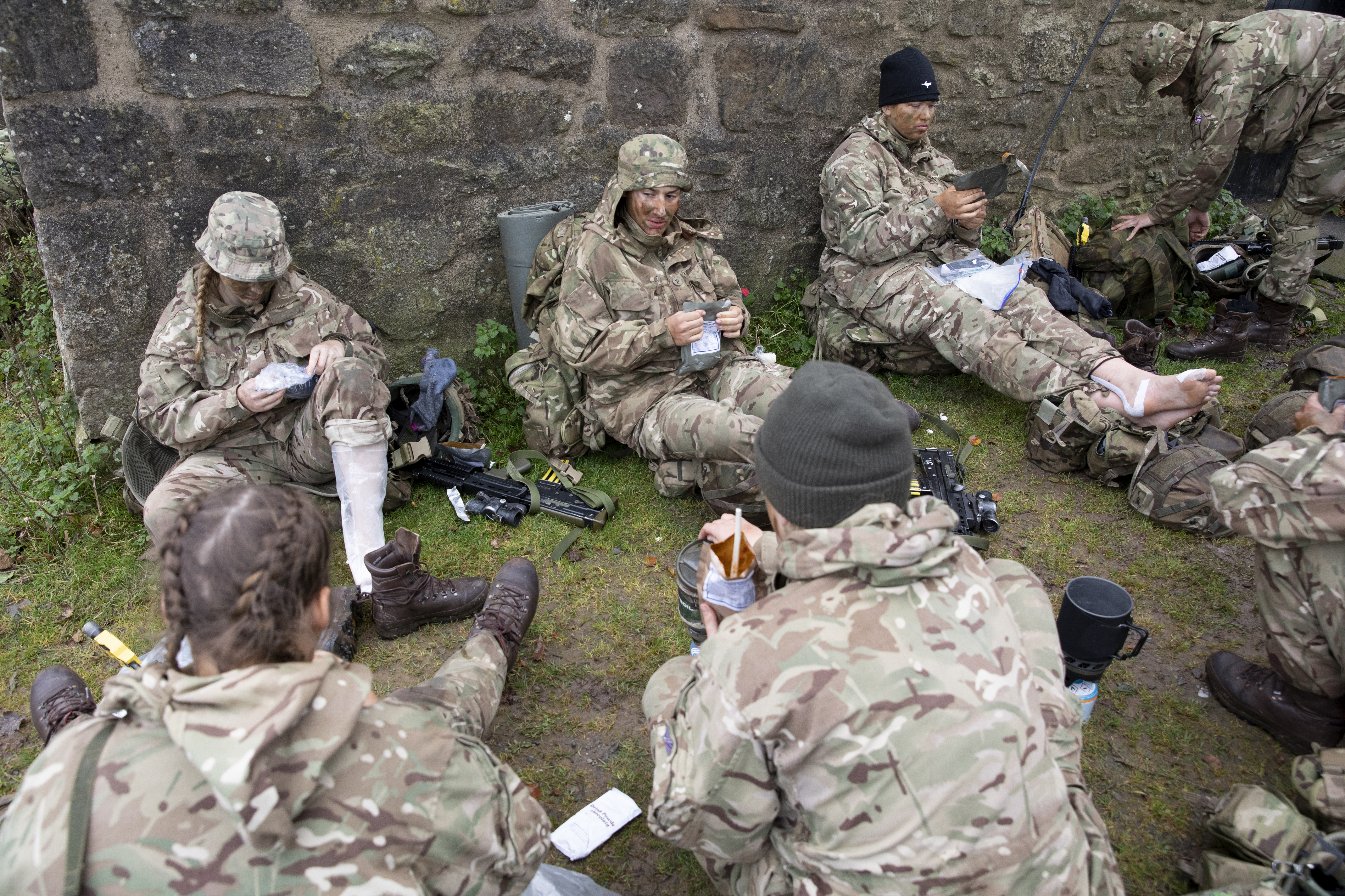 Team during admin break. Credit: Georgina Coupe, BFBS