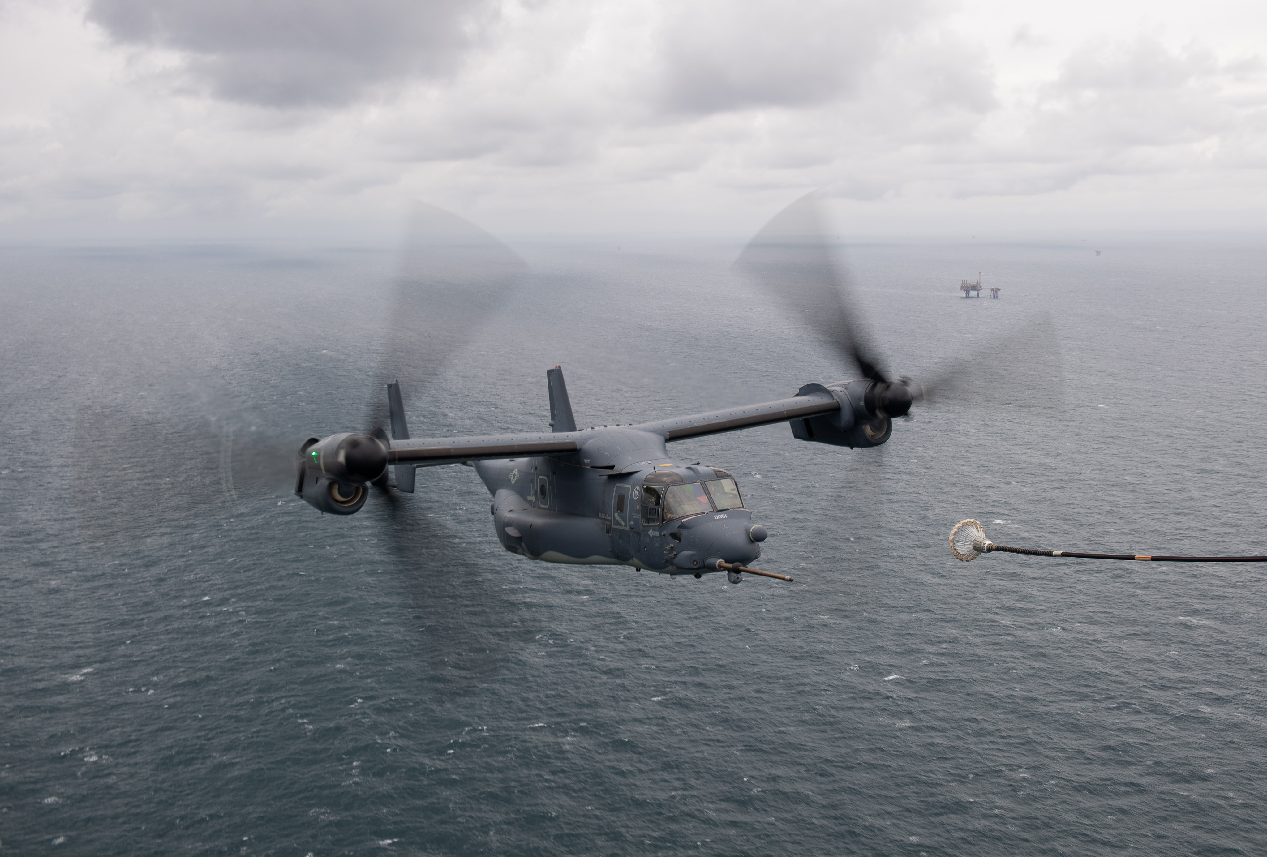 A US Air Force CV-22 Osprey from the 352nd Special Operations Wing.