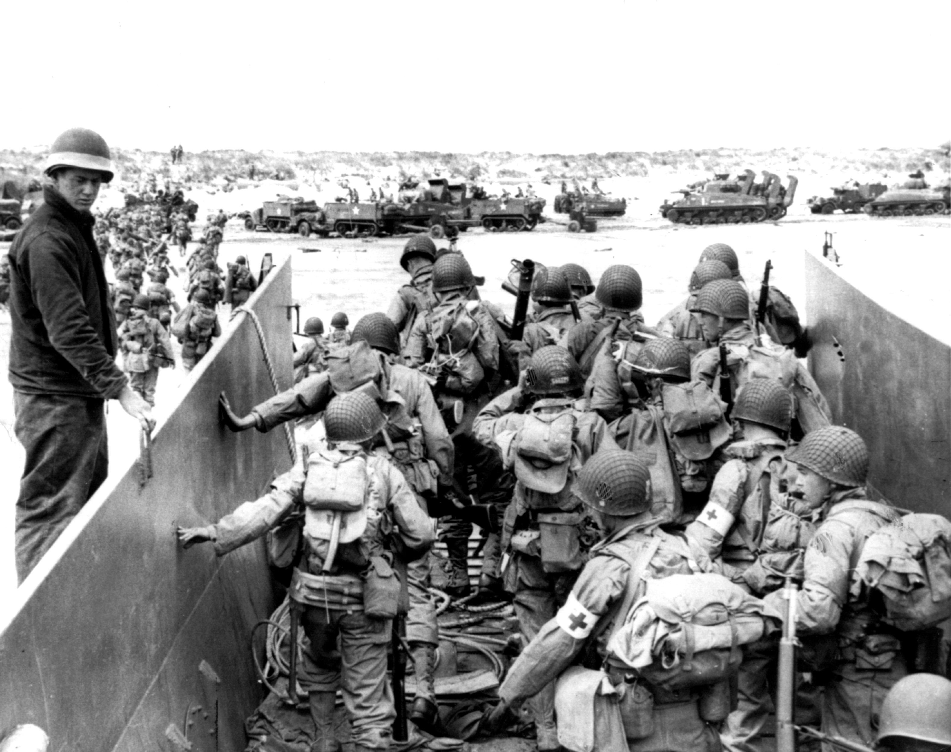 US Army soldiers on D-Day