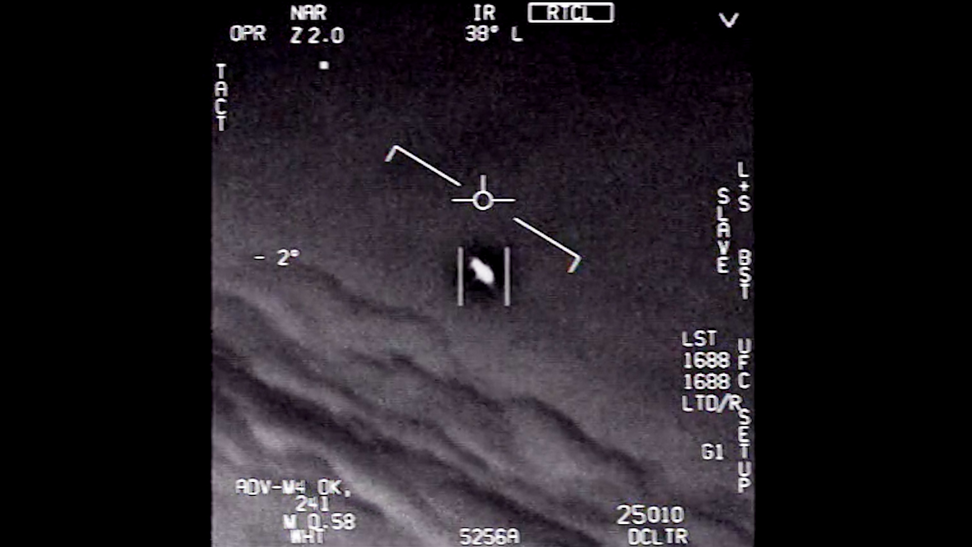 US Department of Defense declassified UFO footage released by US Navy in 2020 (Picture NAVAIR). 